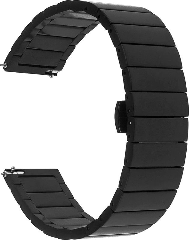 ACM Watch Strap Steel Metal for Dr Trust Usa Healthpal 1 Smartwatch Black Smart Watch Strap  (Black)