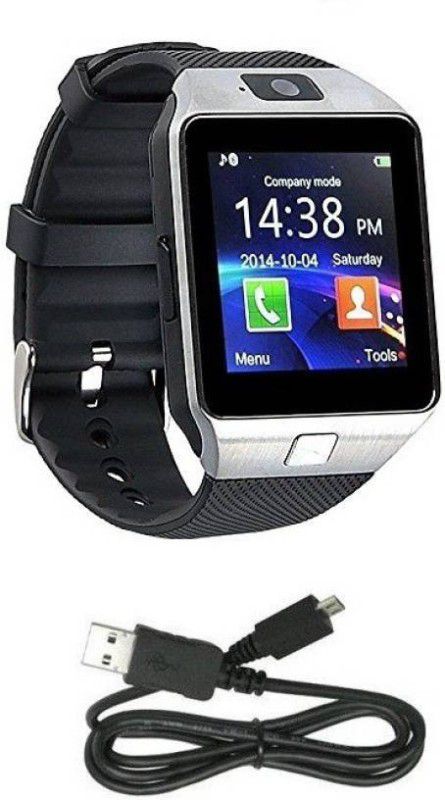 klassy DZ09-A0113 Silver Smartwatch  (Black Strap, Regular)
