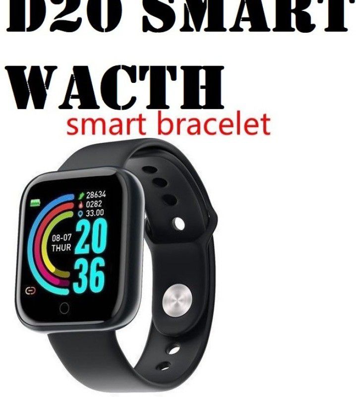 Bydye A257_D20 ULTRA FITNESS TRAVKER SMART WATCH BLACK ONLY (PACK OF 1) ULTRA Smartwatch  (Black Strap, free)