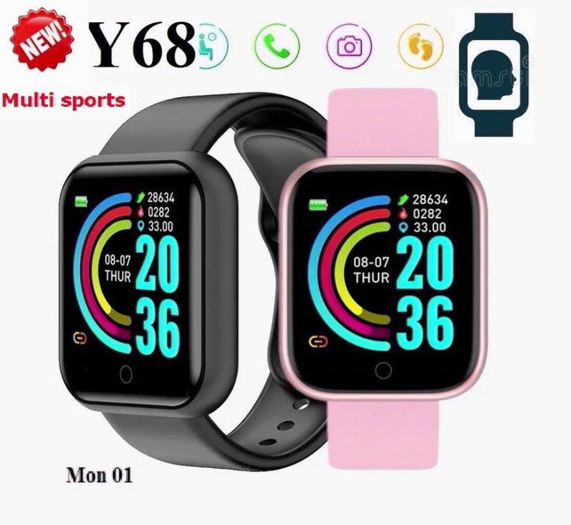 Bymaya S141 (D20) PLUS MULT FACES FITNESS TRACKER SMART WATCH BLACK(PACK OF 1) Smartwatch  (Black Strap, free)