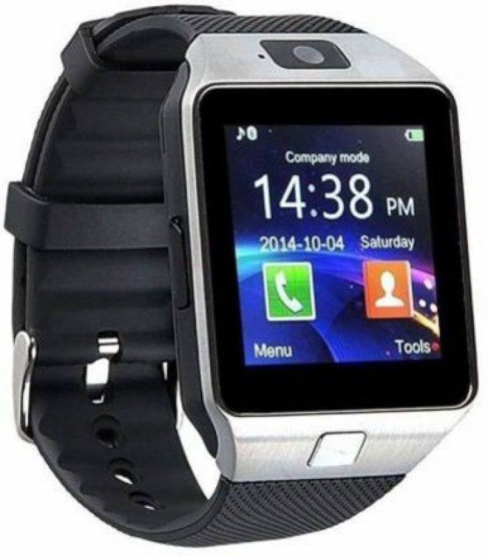 Plus Fitpro DZ SILVER VI.VO Calling Watchphone Smartwatch  (Black Strap, Free)