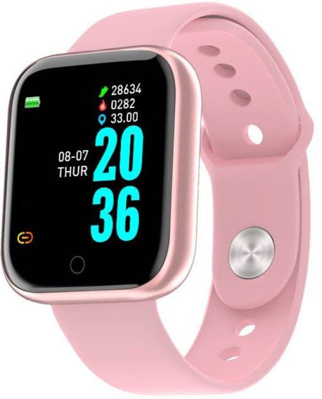 Tech Beast Smartwatch D20 D20S Y68S Plus Waterproof Oxygen Monitor SportWatch Smartwatch  (Pink Strap, FREE SIZE)