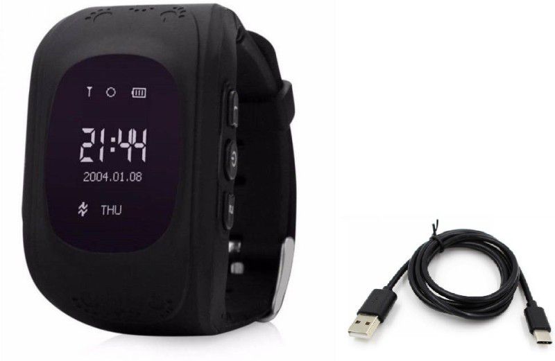 Benison India Shopping Q50 _BLACK.KL.1 phone Smartwatch  (Black Strap, Free Size)
