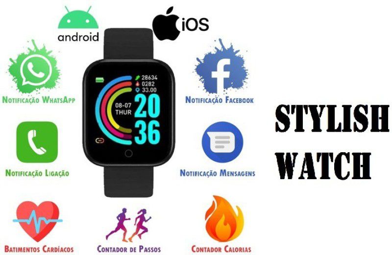 Bygaura A406_D20 LATEST BLUETOOTH SMART WATCH BLACK ONLY (PACK OF 1) LATEST Smartwatch  (Black Strap, free)
