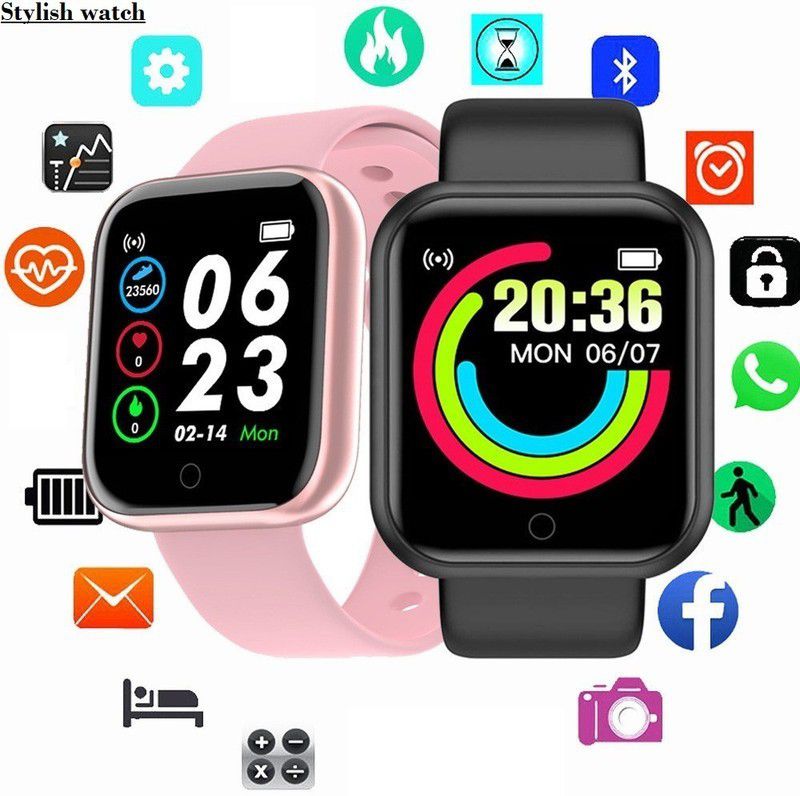 Bashaam B709_D20 LATEST SLEEP MODE ACTIVITY TRACKER SAMRT WATCH PINK(PACK OF 1) Smartwatch  (Pink Strap, Free)