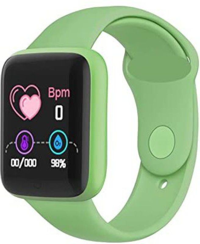 Tech Beast Colorful D20 Pro Y68 Smartwatch Android FitnessTracker Waterproof watch-Green Smartwatch  (Green Strap, FREE SIZE)