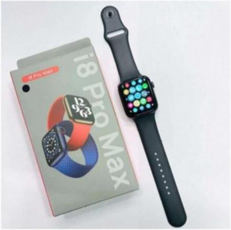 JAKCOM I8 Pro Max Calling Features Watchphone Smartwatch  (Black Strap, Free)