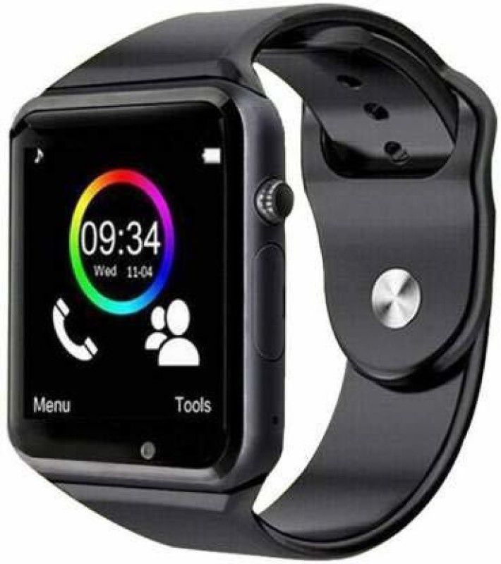 Tech Beast A1 Bluetooth Smart watch with camera Smartwatch  (Black Strap, s)