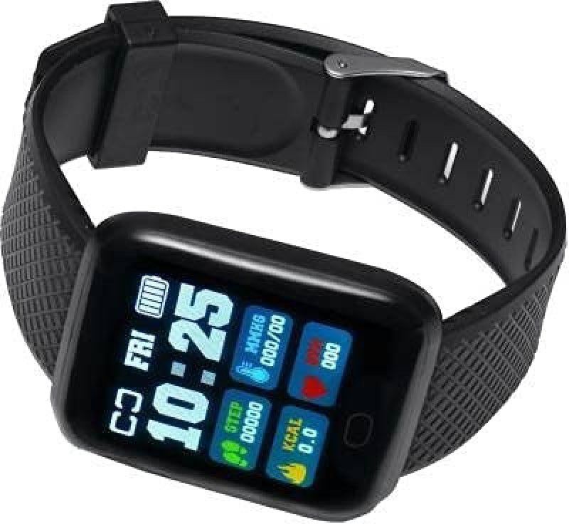 Bygaura ID116 fit bracelet Smartwatch  (Black Strap, free size)