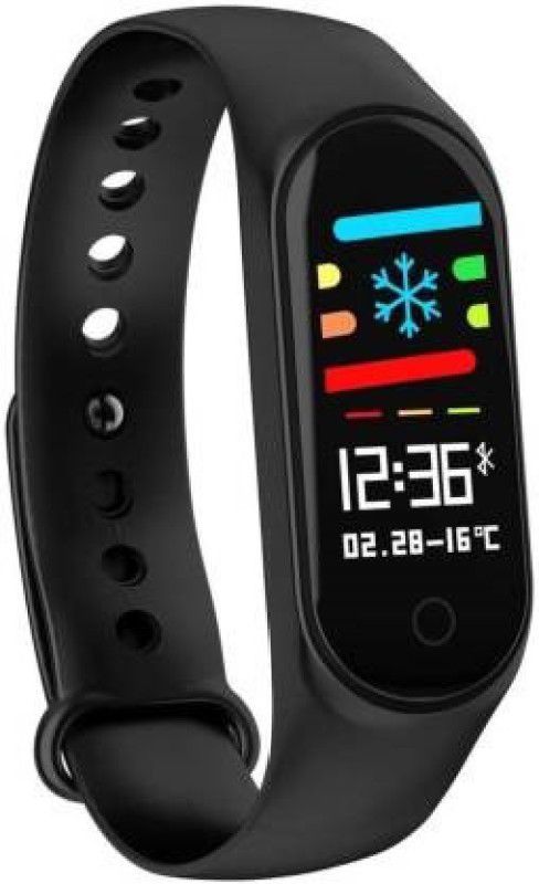 BENISON INDIA M4 Band Heart Rate Pedometer   (Black Strap, Size : Free Size)