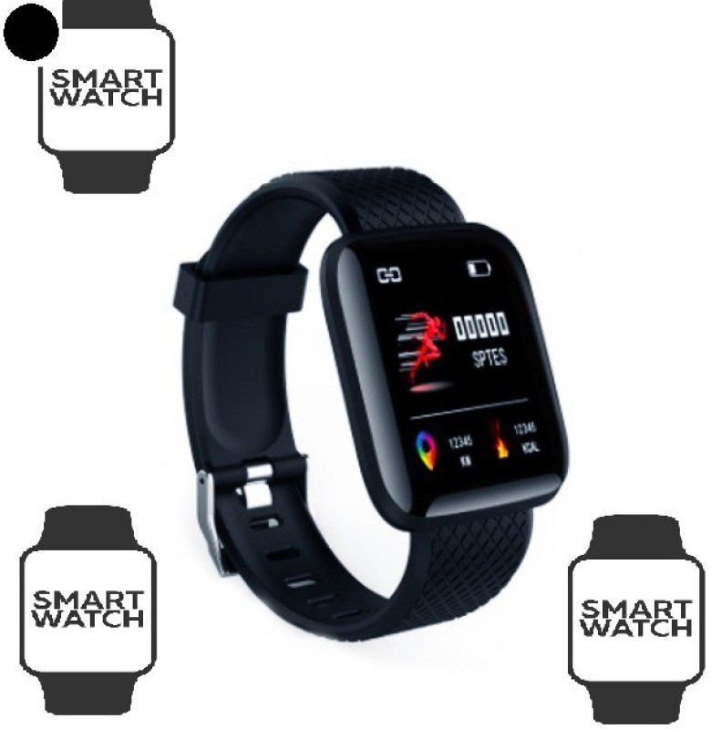 ACTARIAT A765 ID116_PLUS ACTIVITY TRACKER MULTI FACES SMART WATCH (PACK OF 1) Smartwatch  (Black Strap, Free)