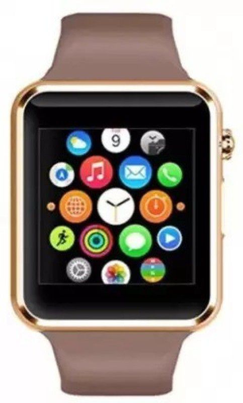 Tech Beast A1 MULTI FUNCTIONAL SMARTWATCH Smartwatch (Gold Strap, Regular) Smartwatch  (Brown Strap, X)