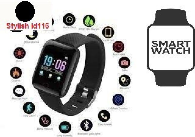 ACTARIAT A1734 ID116_ADVANCE ACTIVITY TRACKER MULTI FACES SMART WATCH (PACK OF 1) Smartwatch  (Black Strap, Free)