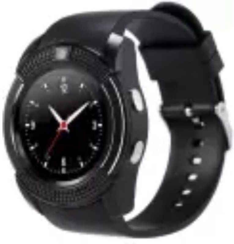 SYARA VPB_192D V8 Smart Watch Smartwatch  (Black Strap, Free Size)