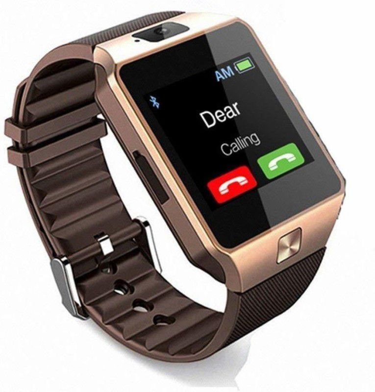 ETN DZ09KK Smartwatch  (Brown Strap, FREE SIZE)