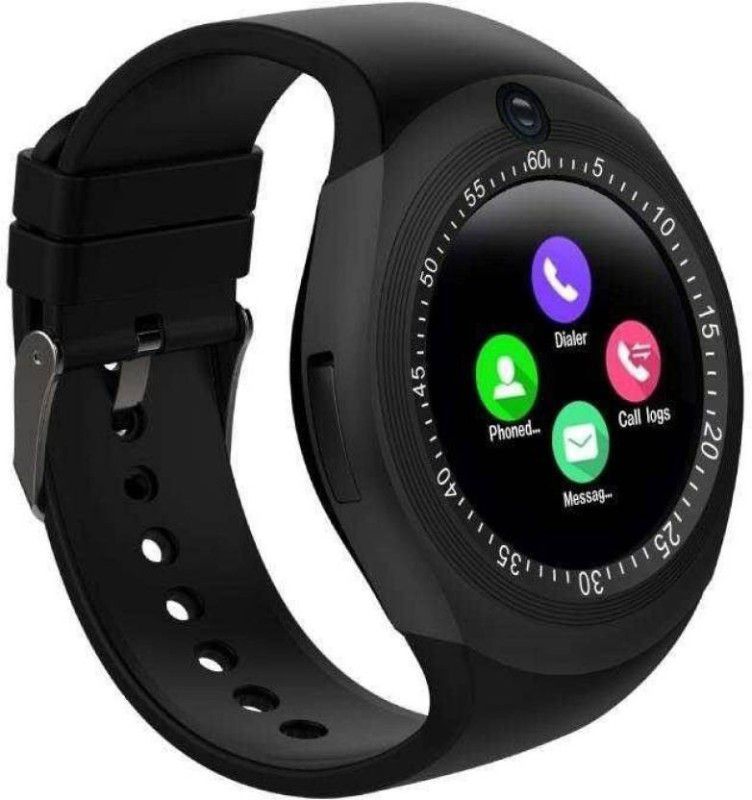 KOHINOOR Y1S Black Smartwatch Smartwatch  (Black Strap, Free)