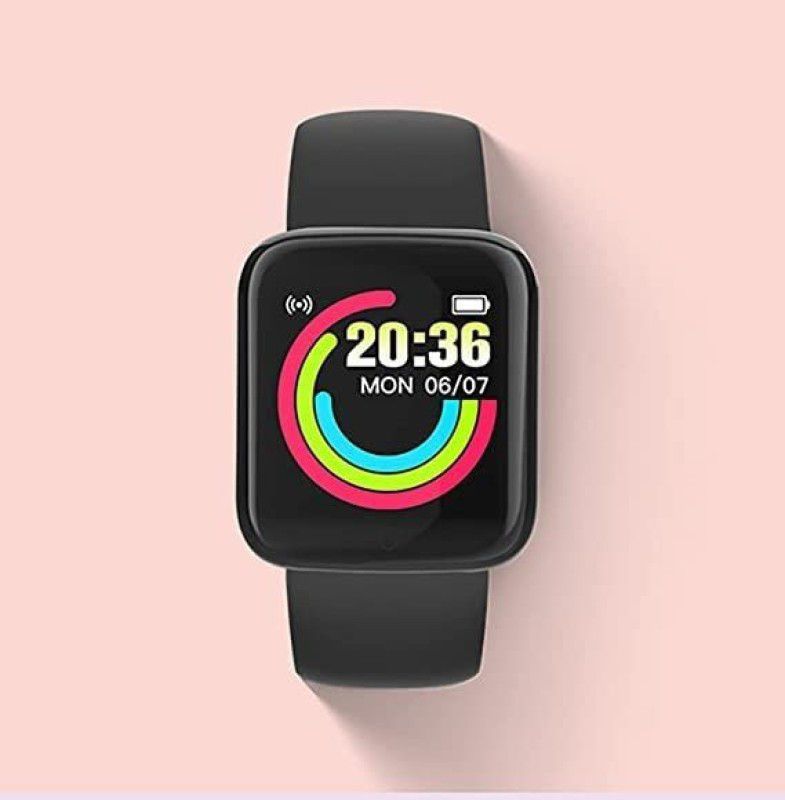 Tech Beast A1 Black, 1.44 inches Color Smart Watch Men Women Fitness Tracker Smartwatch  (Black Strap, Free)