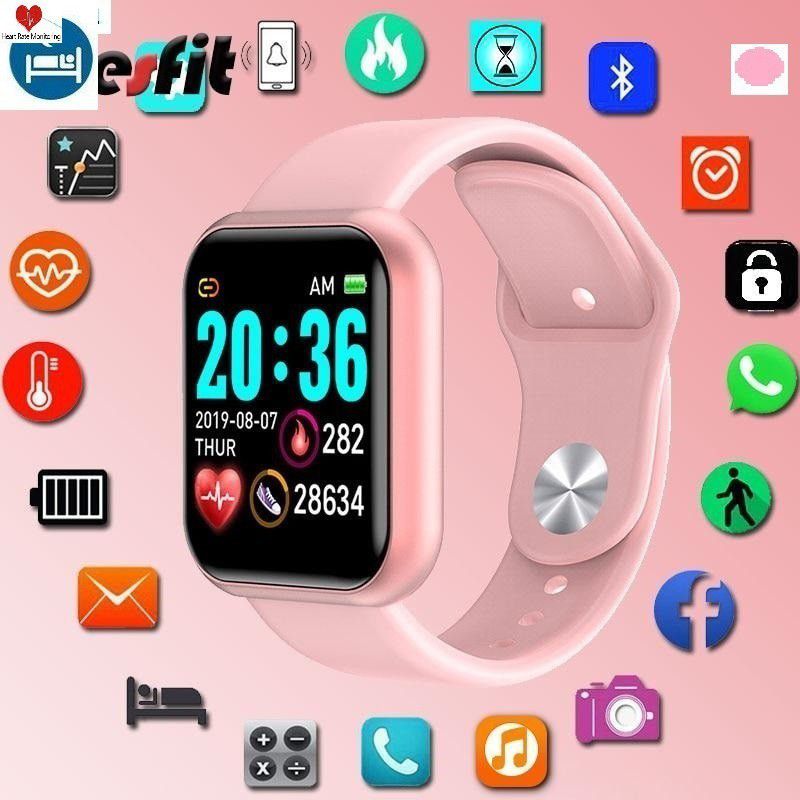 ACTARIAT D1562_D20PINK PRO ACTIVITY TRACKER MULTI SPORTS SMART WATCH BLACK(PACK OF 1) Smartwatch  (Pink Strap, Free)