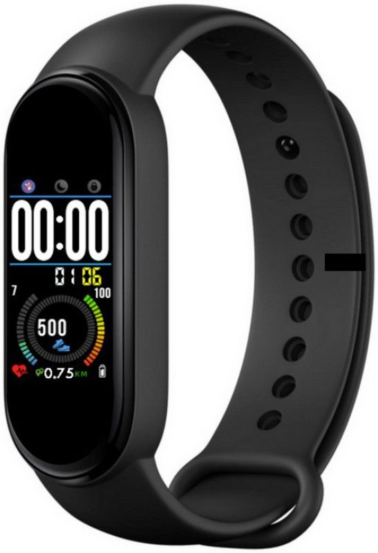 Rhobos JH-M105 Activity Tracker Body Functions Like Steps Counter  (Black Strap, Size : Free Size)
