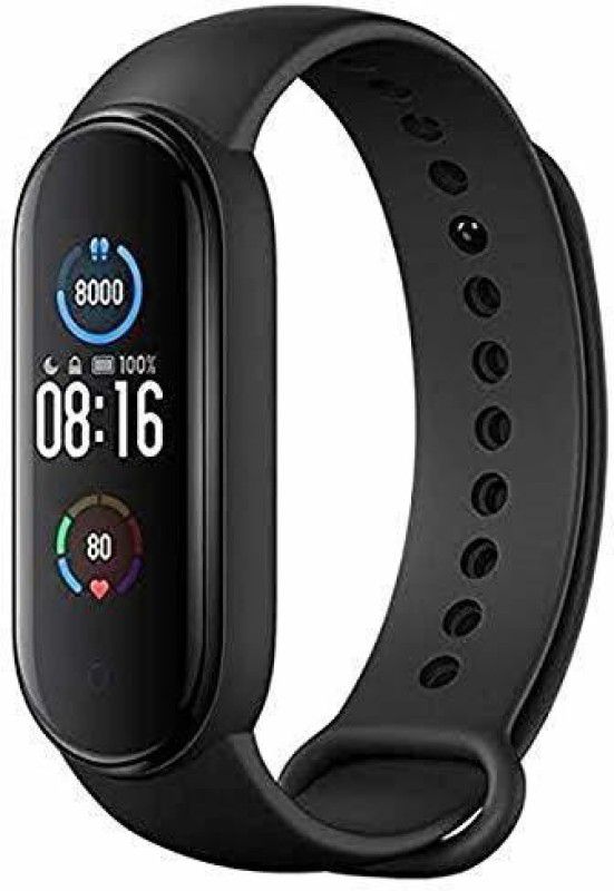 My Machine M5 Fitness band with Charger  (Black Strap, Size : Free Size)