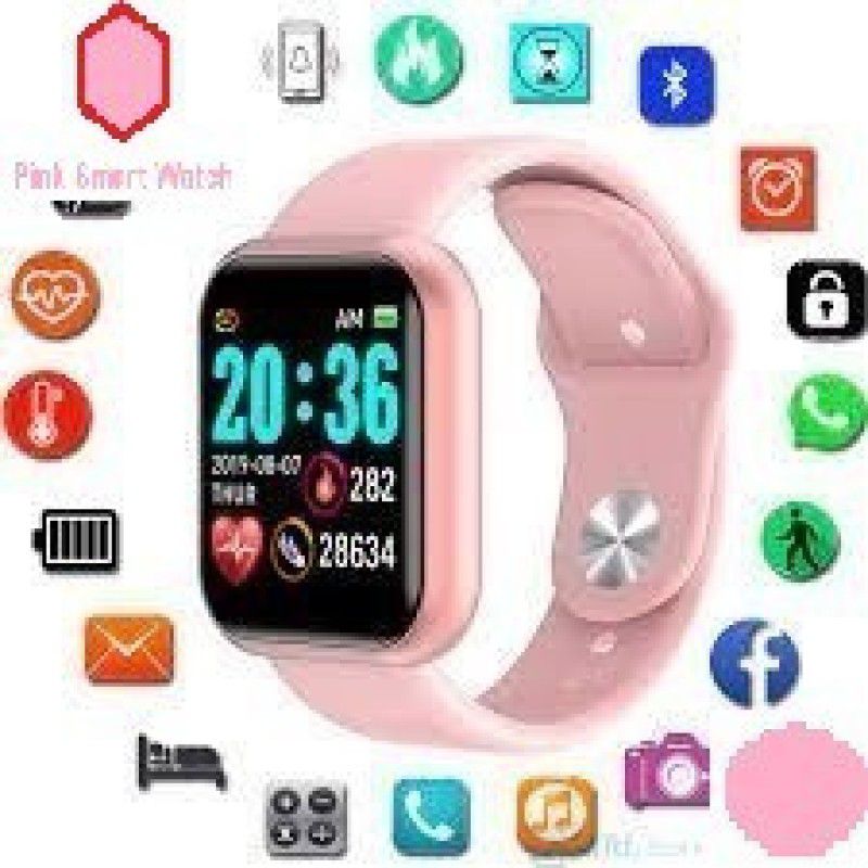 ACTARIAT D2048_D20PINK PRO STEP COUNT BLUETOOTH SMART WATCH BLACK(PACK OF 1) Smartwatch  (Pink Strap, Free)