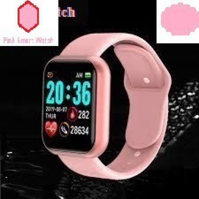 ACTARIAT D2168_D20PINK PRO STEP COUNT BLUETOOTH SMART WATCH BLACK(PACK OF 1) Smartwatch  (Pink Strap, Free)