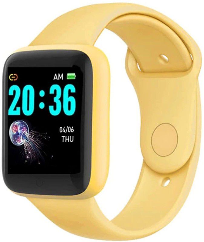 Smars D20 smartwatch, Heart Rate SmartWatch Waterproof Fitness Tracker (YELLOW) Smartwatch  (Yellow Strap, FREE)