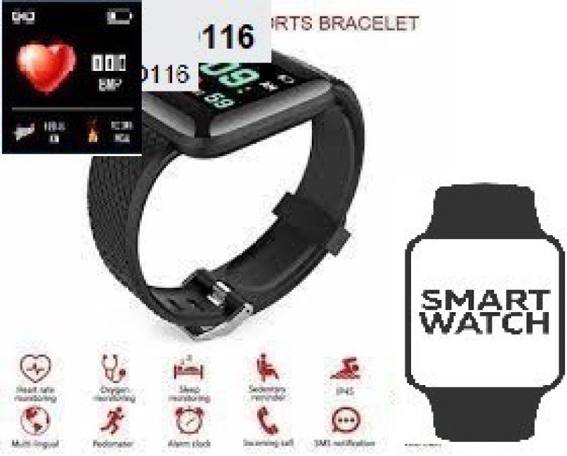 ACTARIAT A2711 ID116_ULTRA HEART RATE MULTI SPORTS SMART WATCH (PACK OF 1) Smartwatch  (Black Strap, Free)