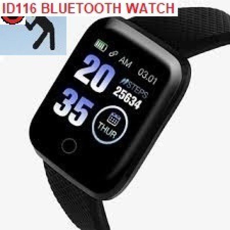 YORBAX S2398 ID116_ULTRA FITNESS TRACKER SLEEP MONITOR SMART WATCH BLACK(PACK OF 1) Smartwatch  (Black Strap, Free)