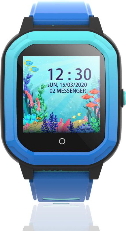 Turet 4G Kids Smart Watch with Video Mobile Call, GPS Tracker, Camera, Cellular & more Smartwatch  (Blue Strap, Free)