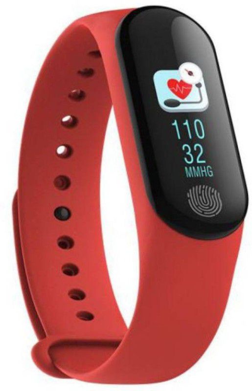 Mzee Fitness Bluetooth Smart watch Cool  (Red Strap, Size : Free)
