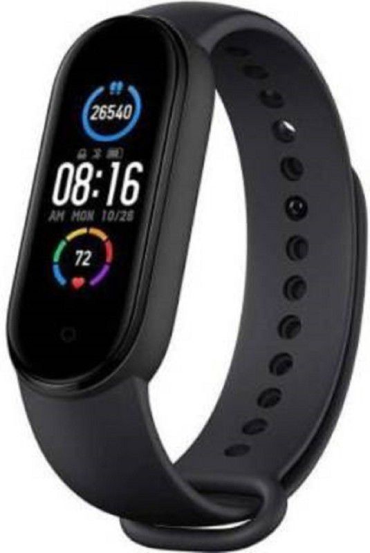 ALORNOR M5 Smart Band Bluetooth bw-586 Fitness Tracker  (Black Strap, Size : large)