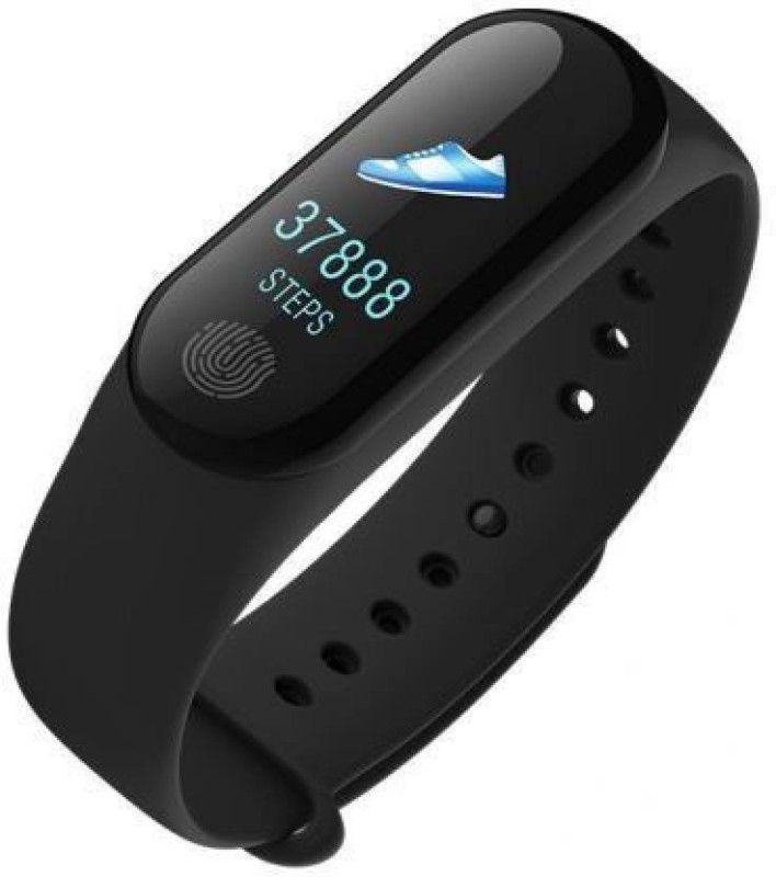 hoover M3 Smart Fitness Band  (Black Strap, Size : Size-M)