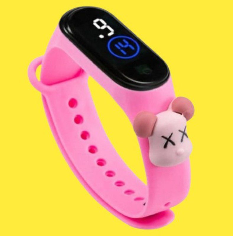 Raysx Smart Band New Puppy Character  (Pink Strap, Size : FREE)