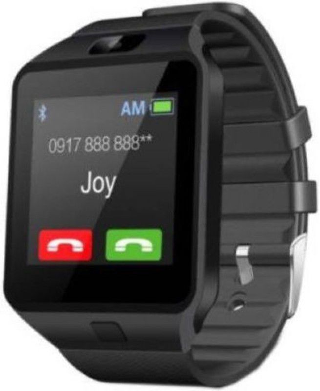 KDM ENTERPRISES DZ09 Bluetooth Calling Camera Smartwatch with 4G Support,SD card sim supportK180 Smartwatch  (Black Strap, Free Size)