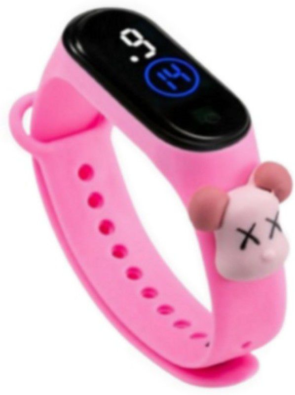 Raysx Smart Band New Digital Puppy Look  (Pink Strap, Size : FREE)