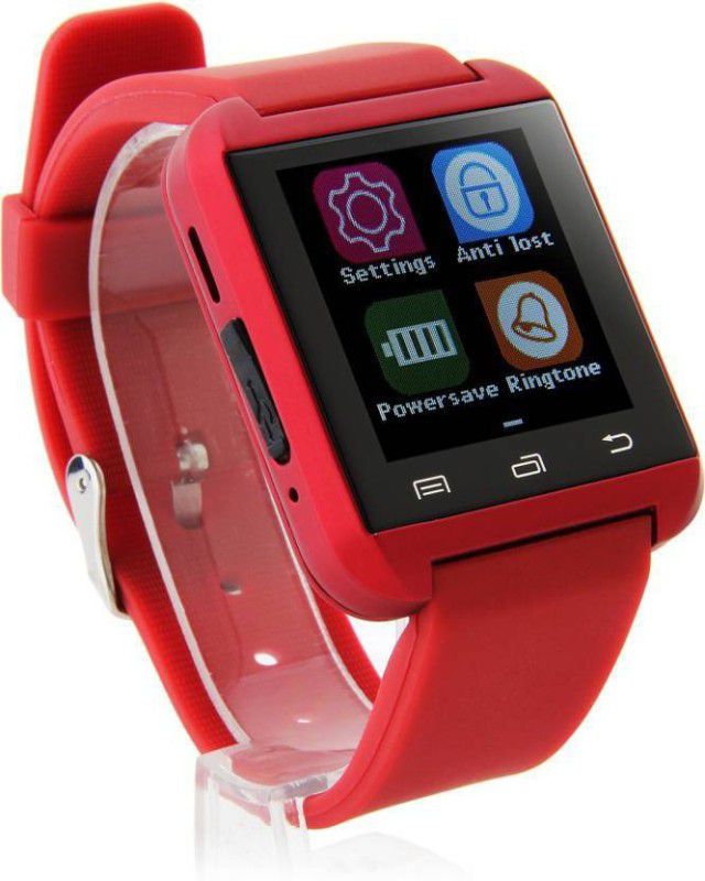 A CONNECT Z U8Red401-1 phone Smartwatch  (Red Strap, Regular)