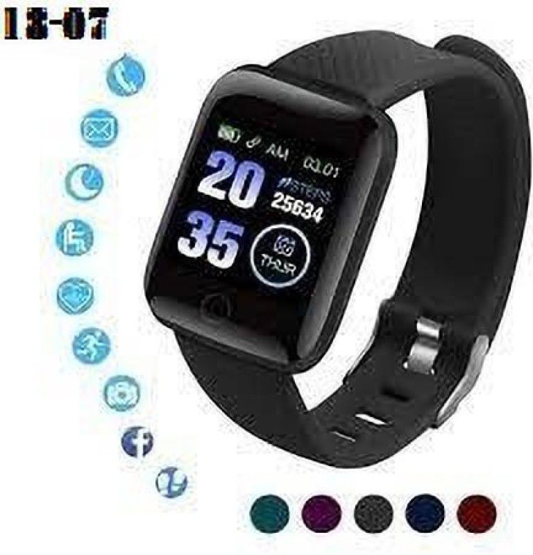 jorugo A129(ID116) FITNESS TRACKER ACTIVITY TRACKER SMART WATCH(PACK OF 1)(PACK OF 1) Smartwatch  (Black Strap, free)