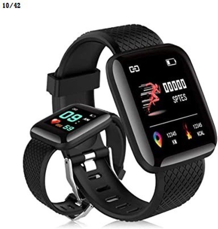 jorugo A455(ID116) MULTI SPORTS STEP COUNT SMART WATCH(PACK OF 1)(PACK OF 1) Smartwatch  (Black Strap, free)
