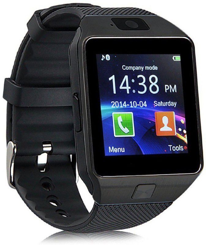 QP360 Q360 DZ09 - Black - 1 phone Smartwatch  (Black Strap, Free Size)