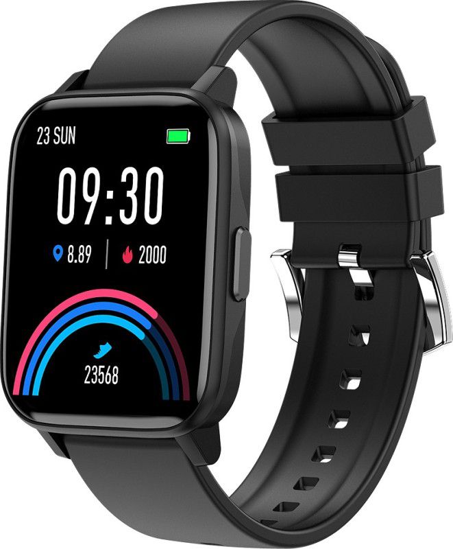 AeoFit OMEGA 1.69 inch Full touch display Smartwatch  (Black Strap, Regular)