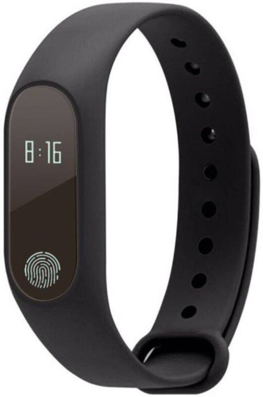 Mzee M2 Fitness_bluetooth smart watch band  (Black Strap, Size : Free)