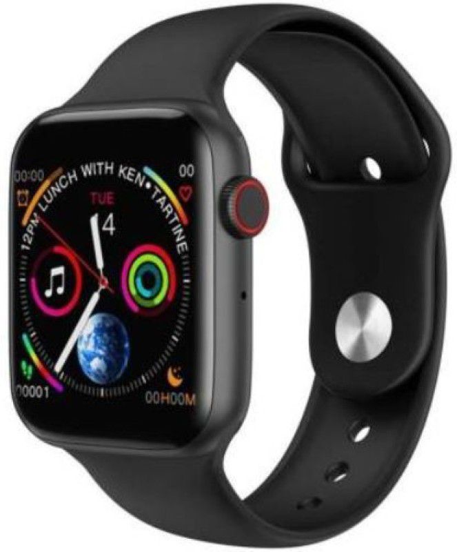 Jack Klein Premium T55 Bluetooth smartwatch fitness tracker, heart rate sensor J371 Smartwatch  (Black Strap, FREE)