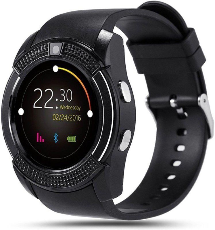 VEKIN V8_V11 Notifier Fitness Smartwatch  (Black Strap, Free Size)
