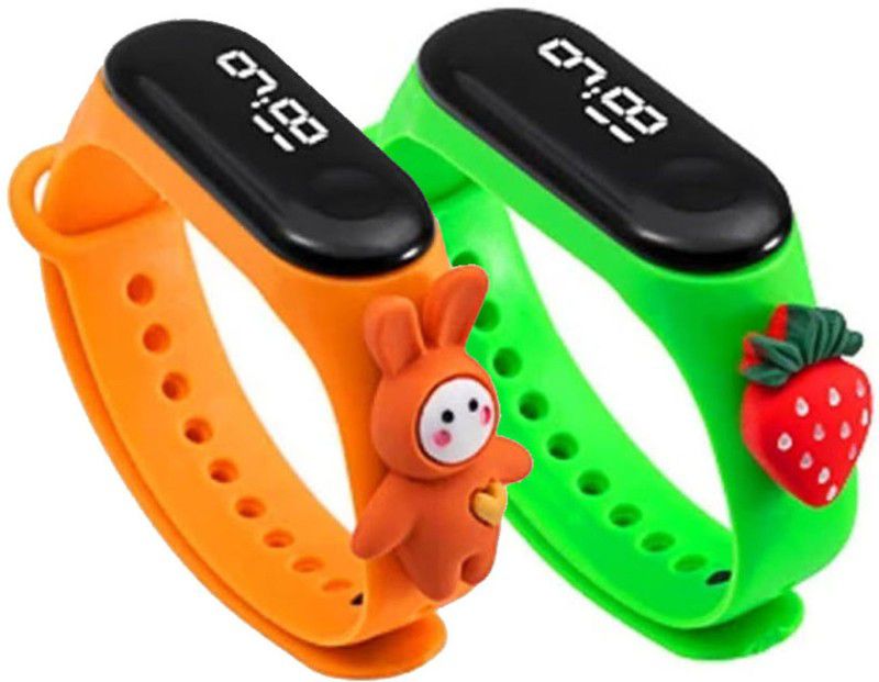 Time Up Combo Watches For Kids Age:5-10 Years  (Multicolor Strap, Size : Free Size)