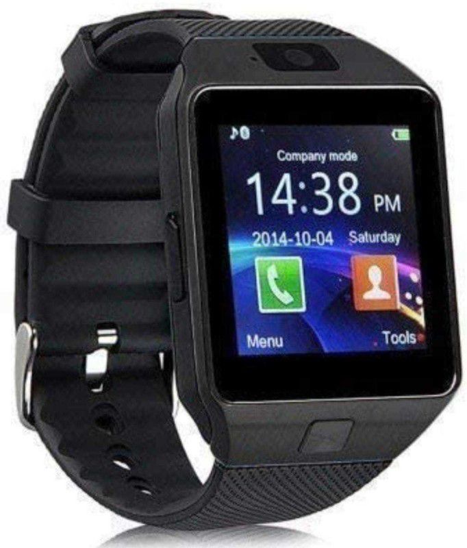global impx Dz09 smat watch for unisex Smartwatch  (Black Strap, FREE SIZE)