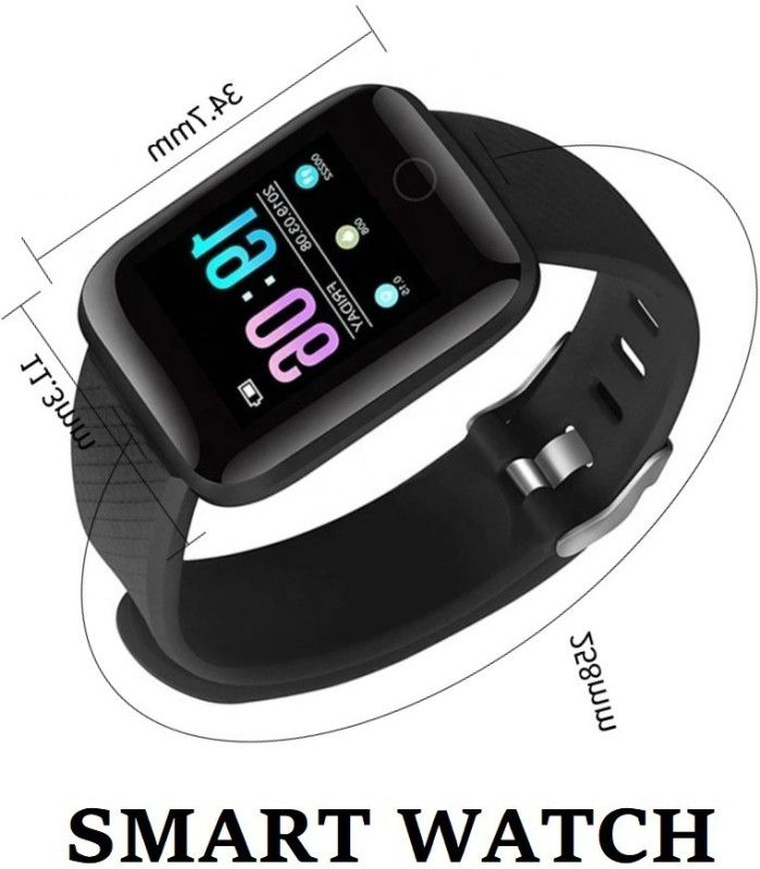 Ykarn Trades VI97_ID116 Pro Fitness Tracking, Step Count Smart Watch Black Only (Pack of 1)  (Black Strap, Size : Free)