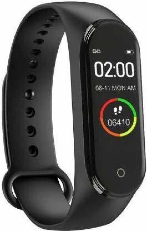 Vacotta M4 Smart Band with Heart Rate Sensor and Many Other Features,  (Black Strap, Size : Free Size)