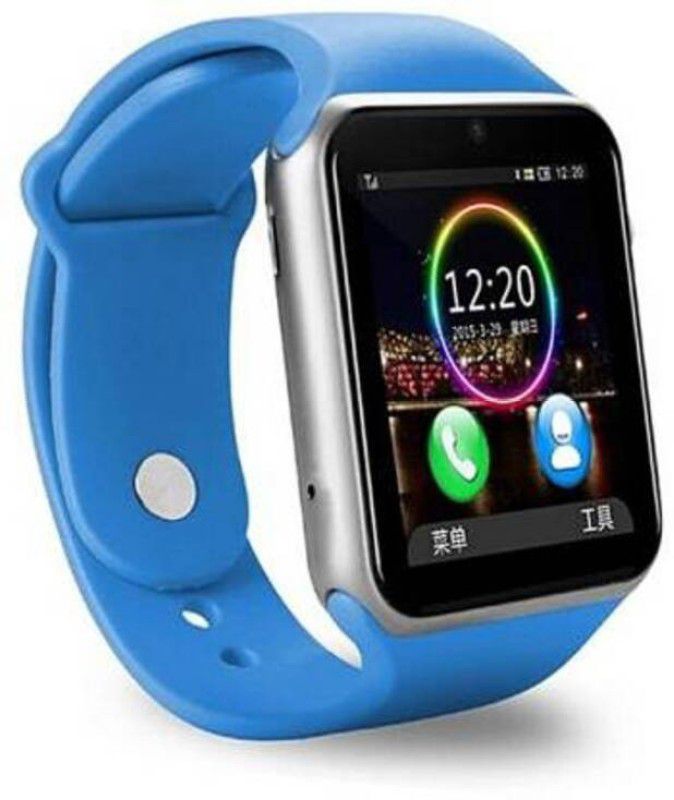 Gazzet 4G A1 Black watch, calling Smartwatch  (Blue Strap, Free)