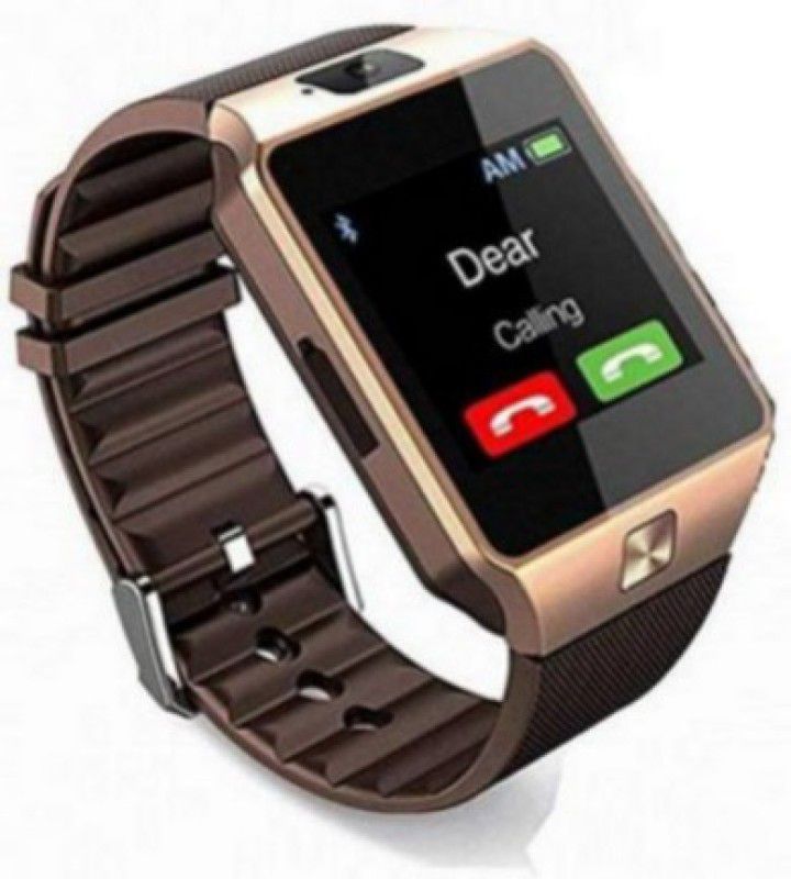Plus Fitpro OP.PO Android & DZ Gold Calling Watchphone Smartwatch  (Brown Strap, Free)